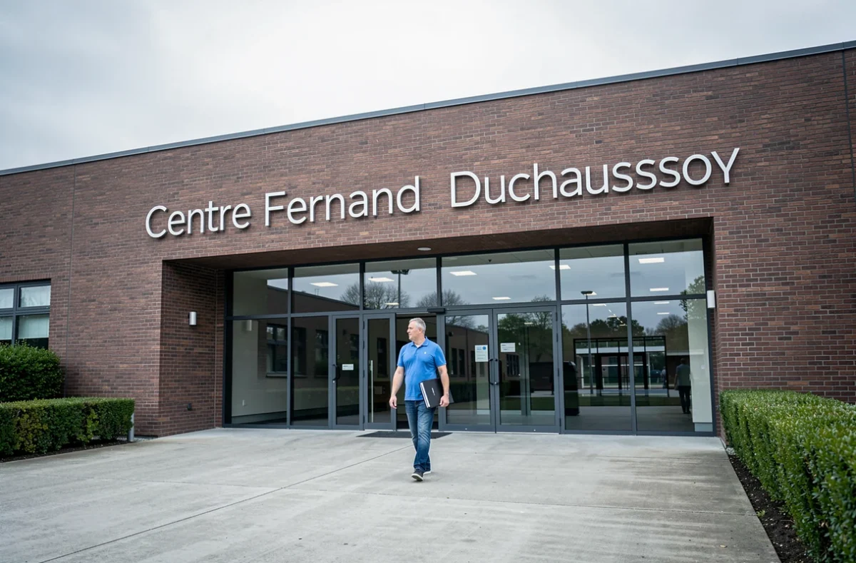 Façade extérieure du Centre Fernand Duchaussoy à Amiens, complexe sportif de référence dans la Somme