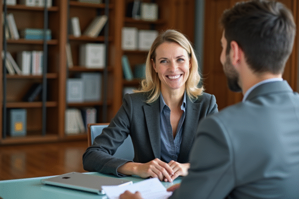 Coach femme en réunion dans un bureau moderne