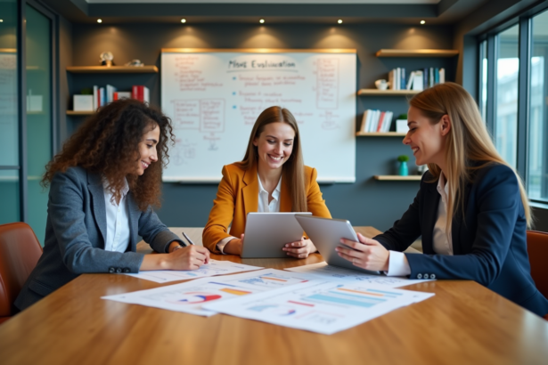 Equipe de jeunes professionnels en réunion de travail