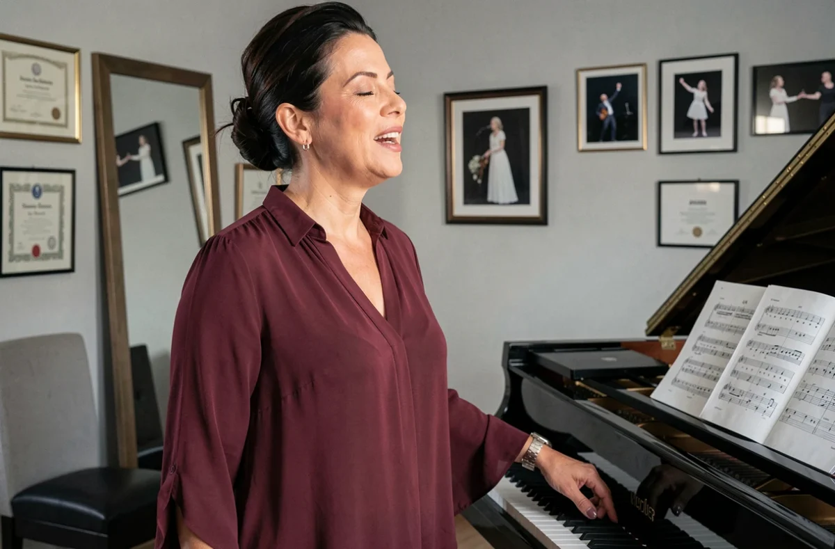 Professeure de chant Jeanne Ripka lors d'une session de coaching vocal à Toulouse