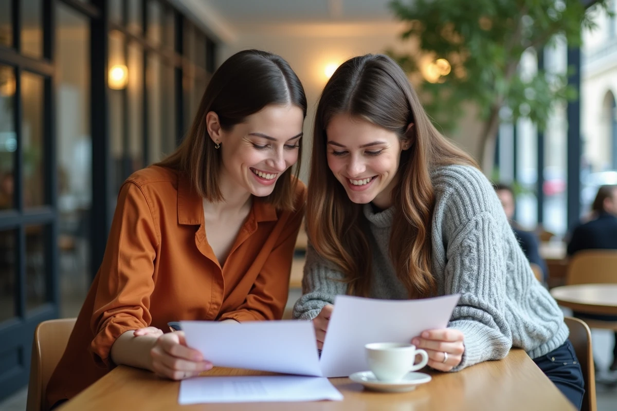 Deux participantes échangeant lors d'une pause networking d'une conférence formation digitale à Paris